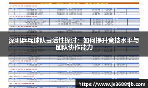 深圳乒乓球队灵活性探讨：如何提升竞技水平与团队协作能力